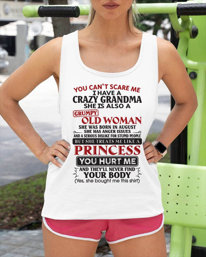August - You Can't Scare Me - Gift For Grandson And Granddaughter From Grandma - DOAN08 (SKU10-76-08)