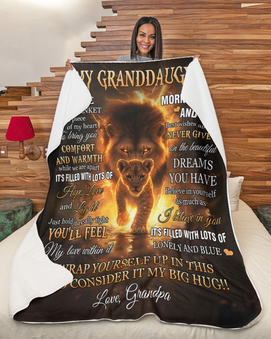 Special Gift For Your Granddaughter Blanket - From Grandpa (SKUB12-87)