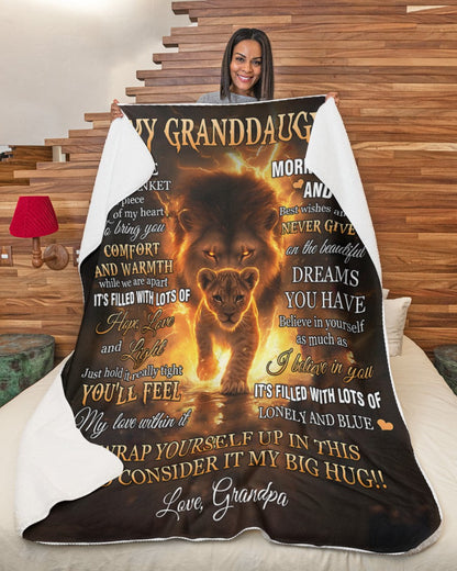 Special Gift For Your Granddaughter Blanket - From Grandpa (SKUB12-87)