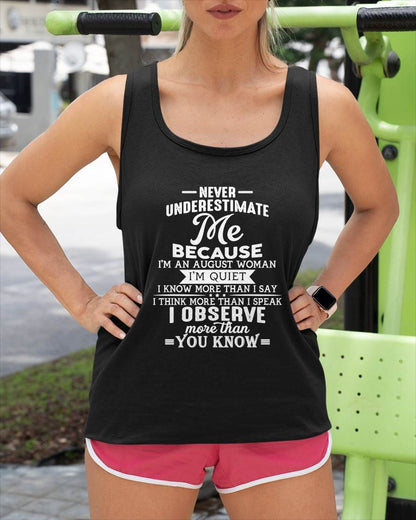 NEVER UNDERESTIMATE ME - T SHIRT FOR WOMAN - DONN08 (SKU2606-23-08)