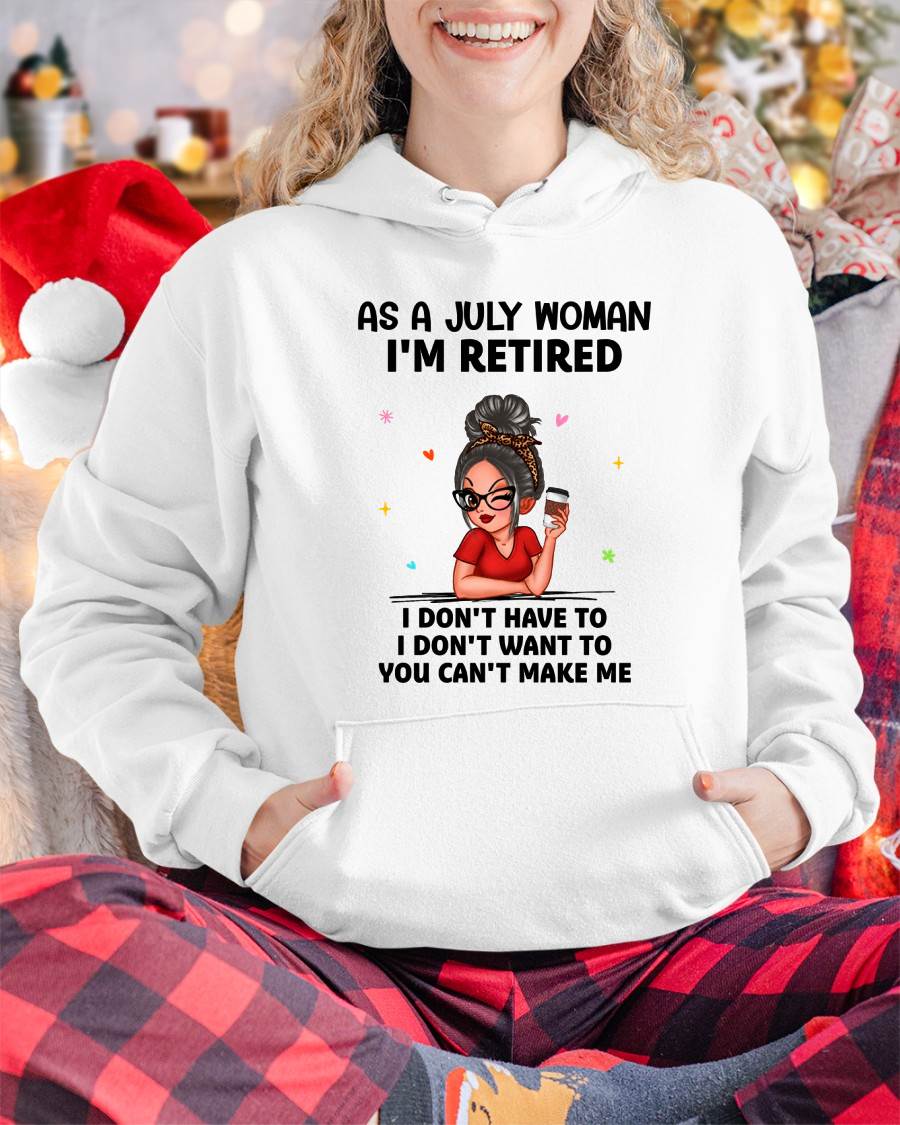 I'M RETIRED – T-SHIRT FOR WOMAN – DONN07 (SKU2606-376-07)