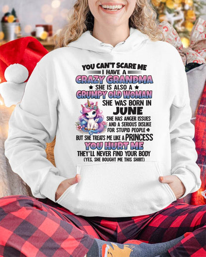 You Can’t Scare Me I Have A Crazy Grandma - Gift For Grandson And Granddaughter From Grandma - DONN06 (SKU09-106-06)