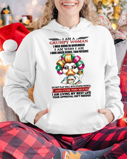 NOVEMBER - GRUMPY WOMAN - BIRTHDAY SHIRT FOR WOMEN - EBIL11 (SKU26T-01-22-11)