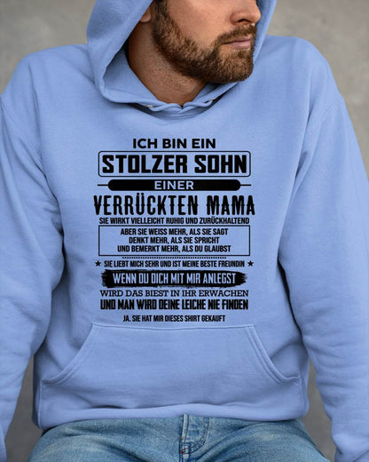 ICH BIN EIN  STOLZER SOHN  EINER  VERRÜCKTEN MAMA - GESCHENK FÜR DEN SOHN VON DER MAMA - DONN00 (SKU2606-282-00)