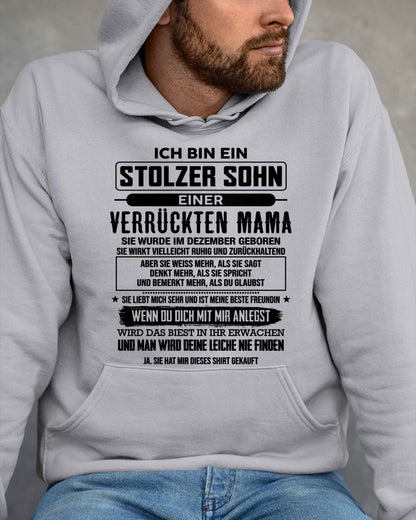 ICH BIN EIN  STOLZER SOHN  EINER  VERRÜCKTEN MAMA - GESCHENK FÜR DEN SOHN VON DER MAMA - DONN12 (SKU2606-282-12)