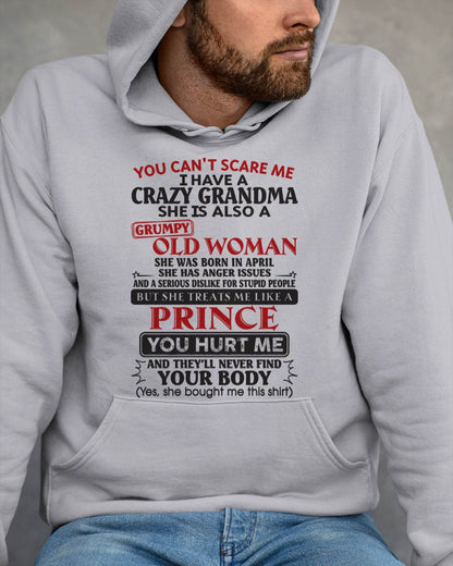April – You Can’t Scare Me I Have A Crazy Grandma – Gift For Grandson And Granddaughter From Grandma – DOAN04 (SKU11-41-04)