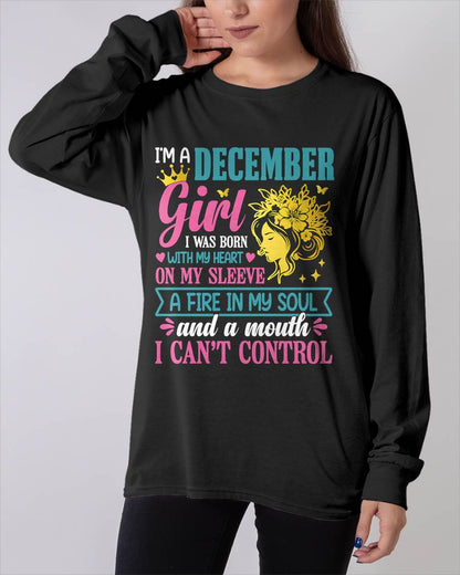 I'm A December Girl – T-Shirt For Woman – DOAN12 (SKU10-67-12)