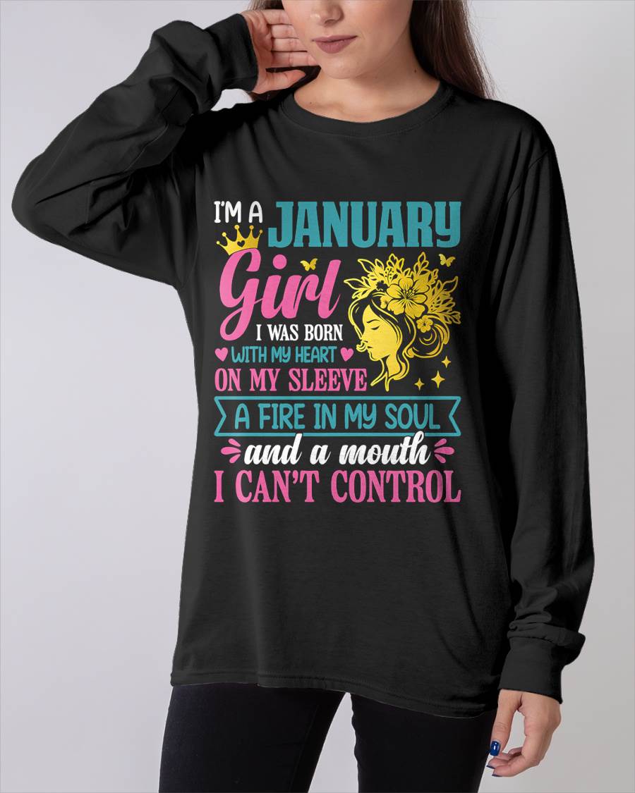 I'm A January Girl – T-Shirt For Woman – DOAN01 (SKU10-67-01)