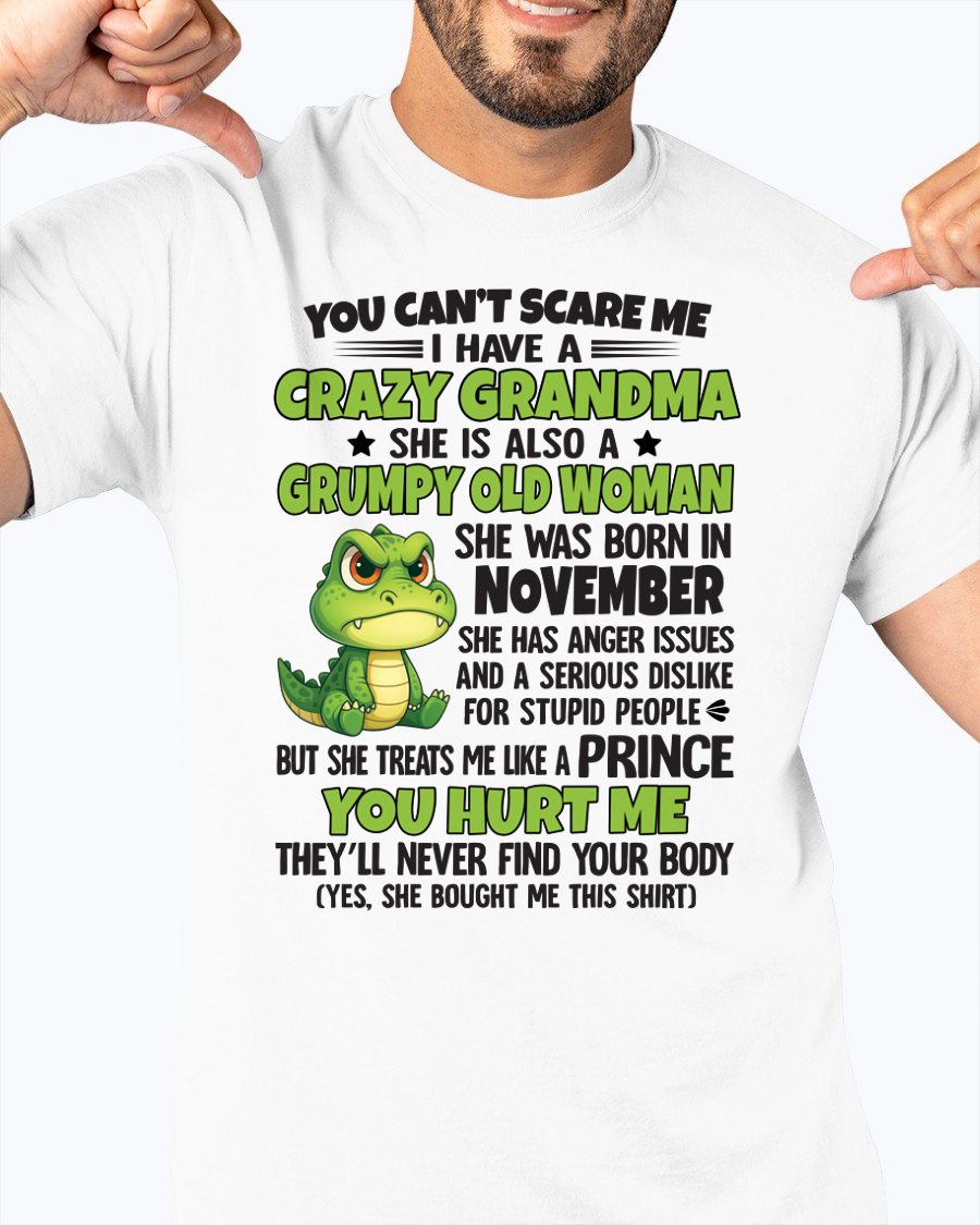 NOVEMBER - YOU CAN'T SCARE ME - FOR GRANDSON - GIFT FROM GRANDMA - EBIL11 (SKU09-85-11)