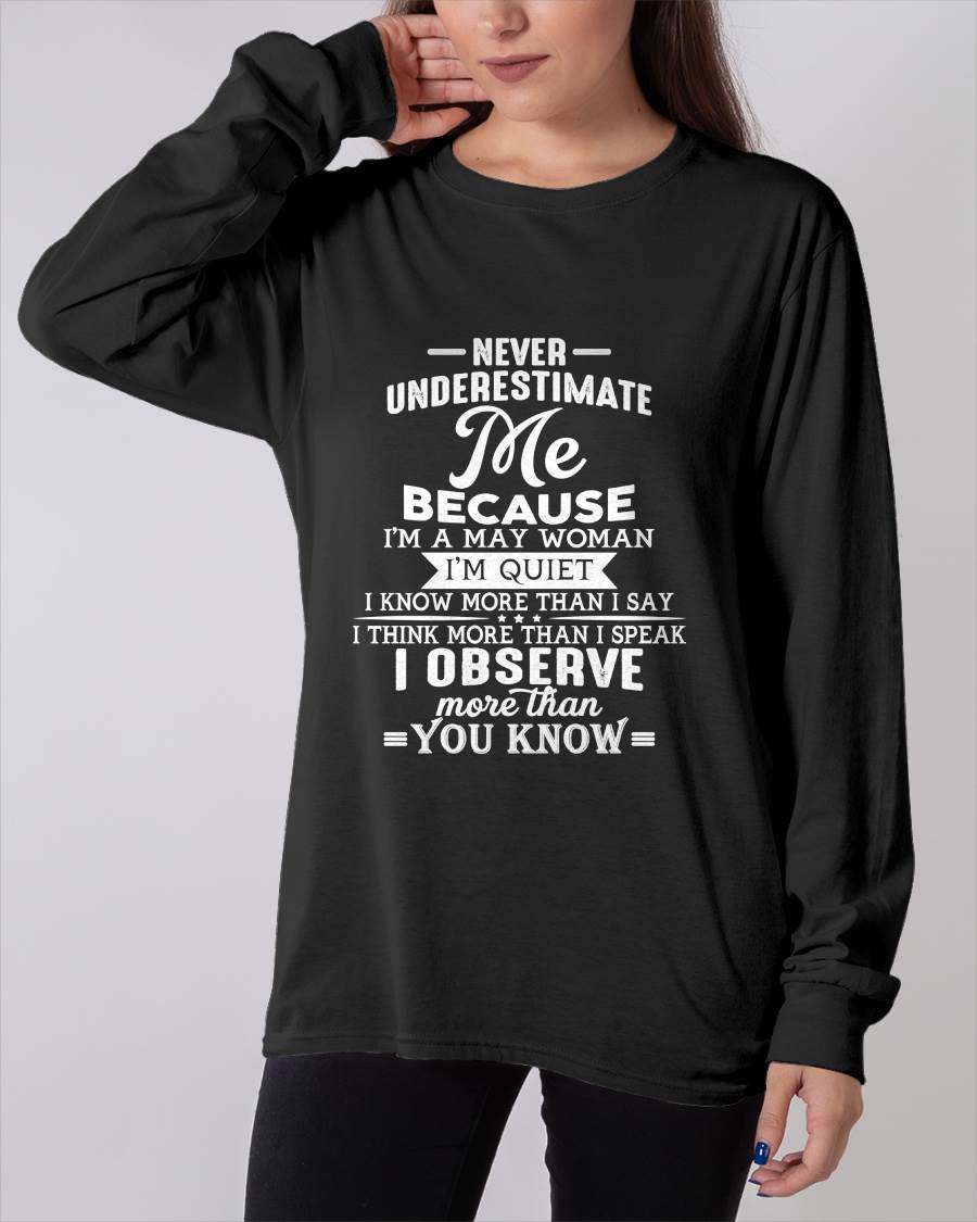 NEVER UNDERESTIMATE ME - T SHIRT FOR WOMAN - DONN05 (SKU2606-23-05)
