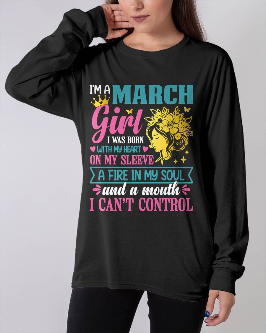 I'm A March Girl – T-Shirt For Woman – DONN03 (SKU10-67-03)