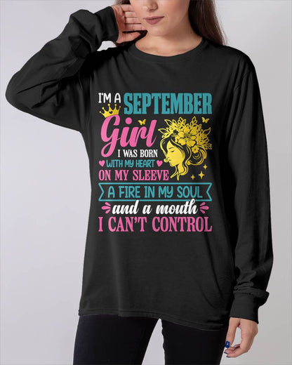 I'm A September Girl – T-Shirt For Woman – DOAN09 (SKU10-67-09)