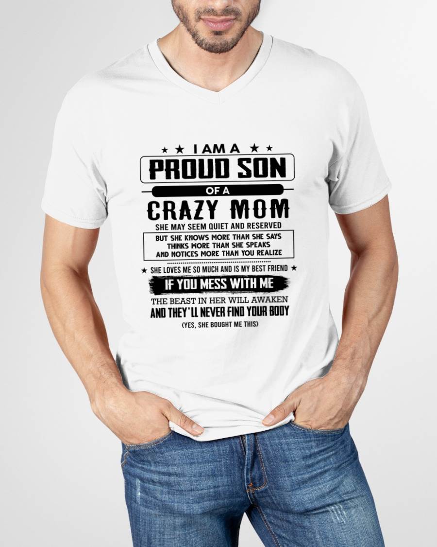 I Am A Proud Son Of A Crazy Mom – Gift For Son From Mom – DONN00 (SKU2603-204-00)