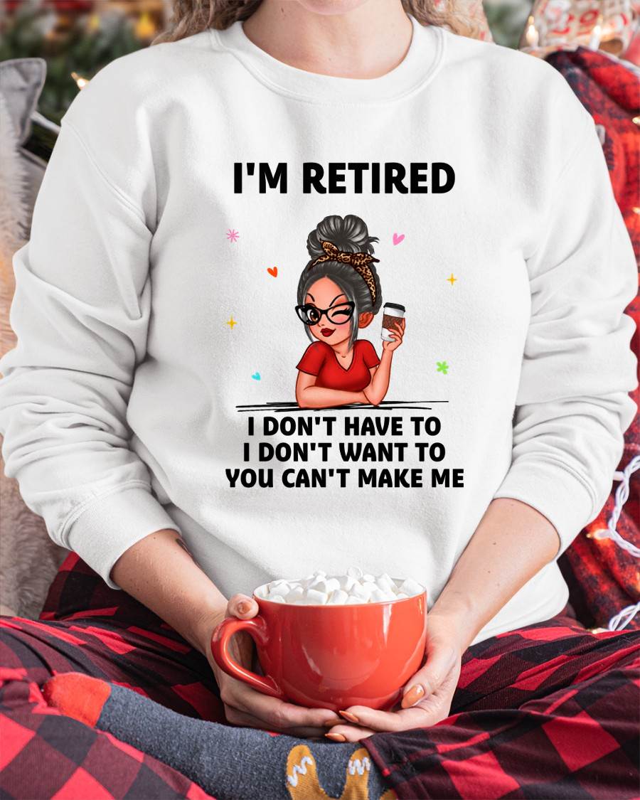 I'M RETIRED – T-SHIRT FOR WOMAN – DONN00 (SKU2606-376-00)