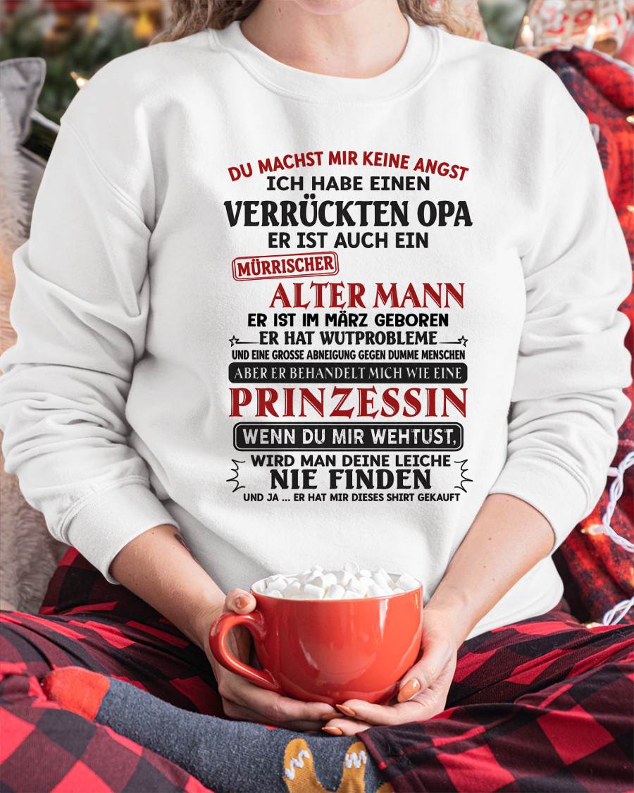 DU MACHST MIR KEINE ANGST - GESCHENK FÜR MEINE ENKELTOCHTER VON OPA - DONN03 (SKU2606-239-03)
