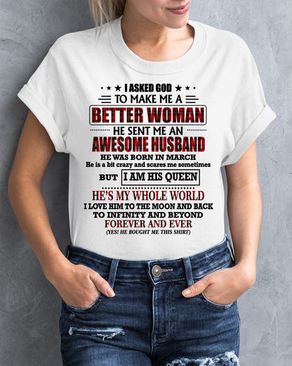 MARCH - GOD SENT ME AN AWESOME HUSBAND - GIFT FROM HUSBAND - EBIL03 (SKU12-321-03)