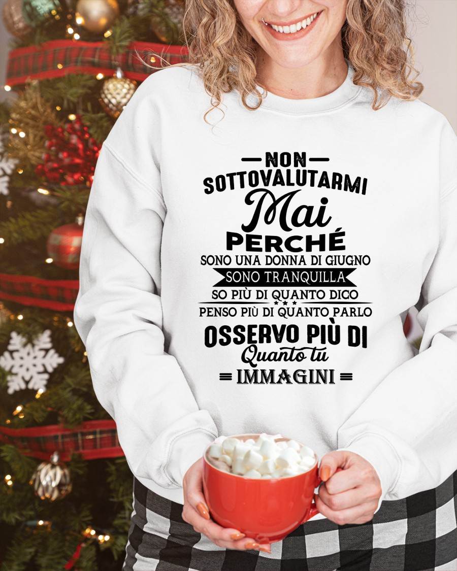 NON SOTTOVALUTARMI MAI – T-SHIRT DA DONNA – DONN06 (SKU2605-357-06)