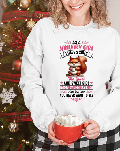 January - I Have 3 Sides – T Shirt For Woman – DONN01 (SKU2604-233-01)