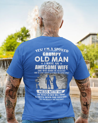 Awesome wife was born August - Gift for boyfriend, Gift for husband from wife - Perfect gift for your husband - EBIL08 (SKU10-79-08)