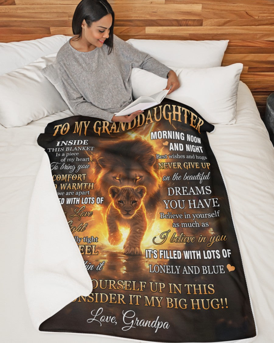 Special Gift For Your Granddaughter Blanket - From Grandpa (SKUB12-87)