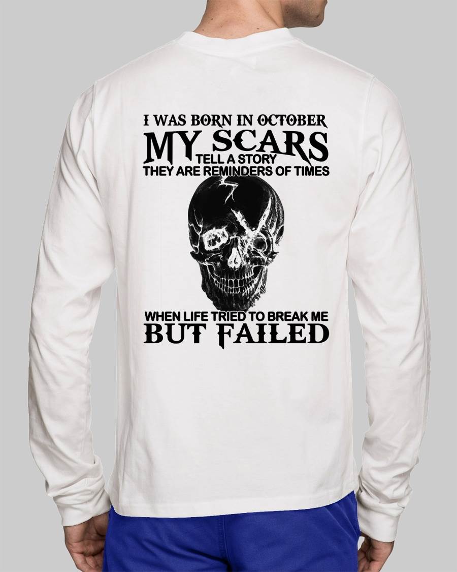 October - My Scars Tell A Story – T Shirt For Man – DONN10 (SKU2604-34-10)