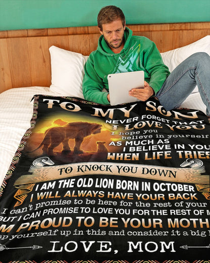 Special Gift For Your Son Blanket - From Mom (SKUB09-140-10)