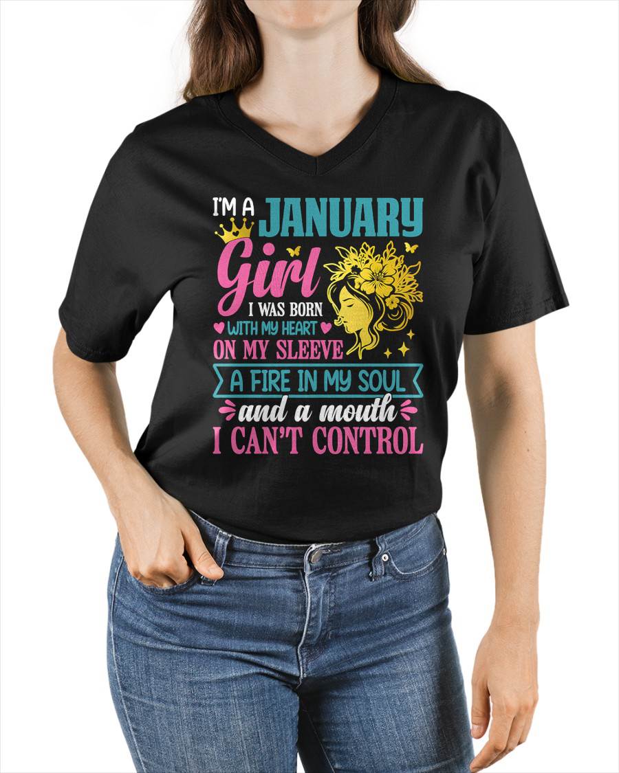 I'm A January Girl – T-Shirt For Woman – DONN01 (SKU10-67-01)