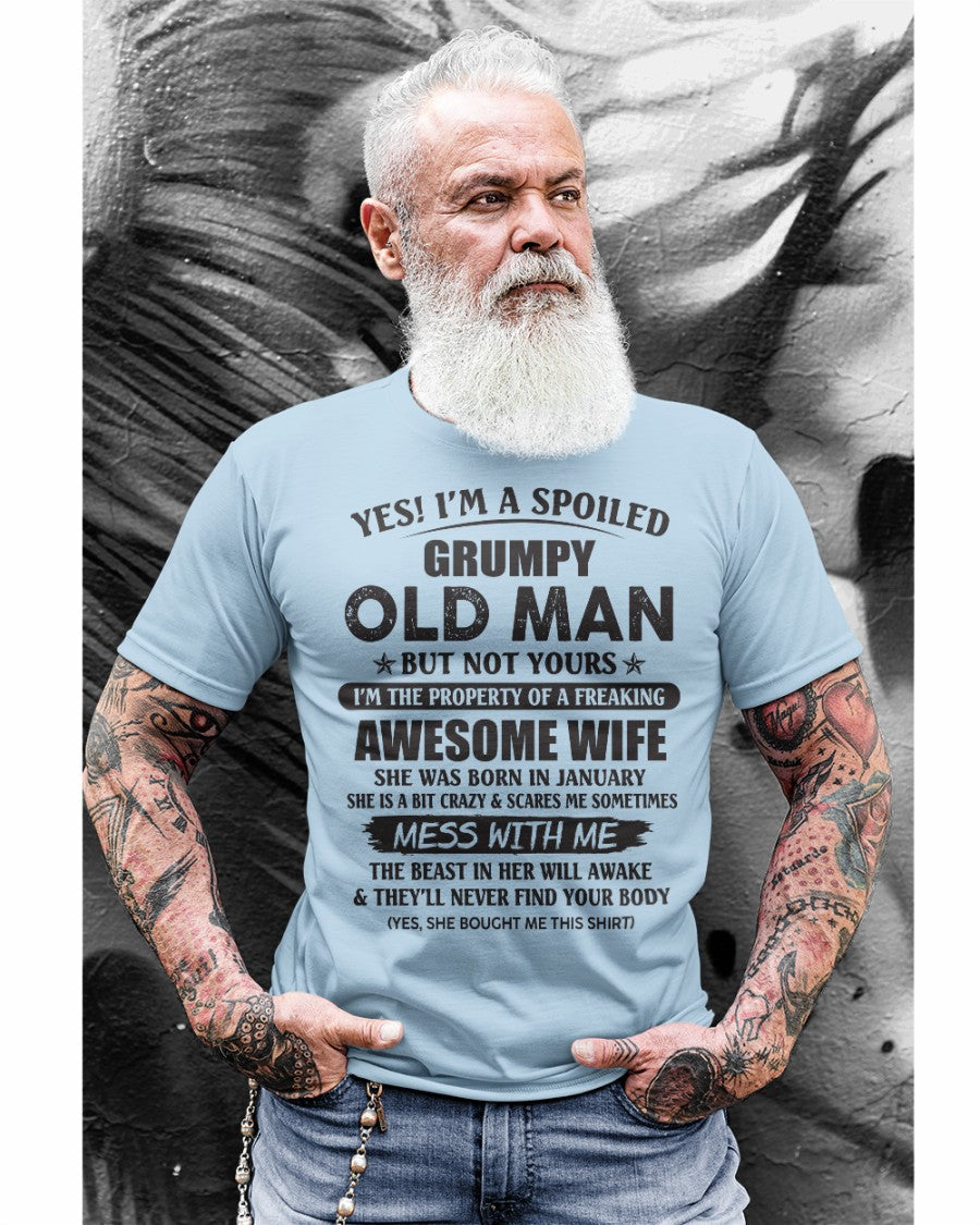 Awesome wife January - Perfect gift for your husband - donn01 (SKU96-68-01)
