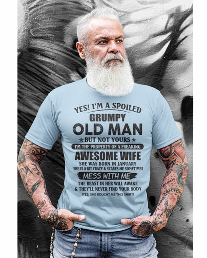 Awesome wife January - Perfect gift for your husband - donn01 (SKU96-68-01)