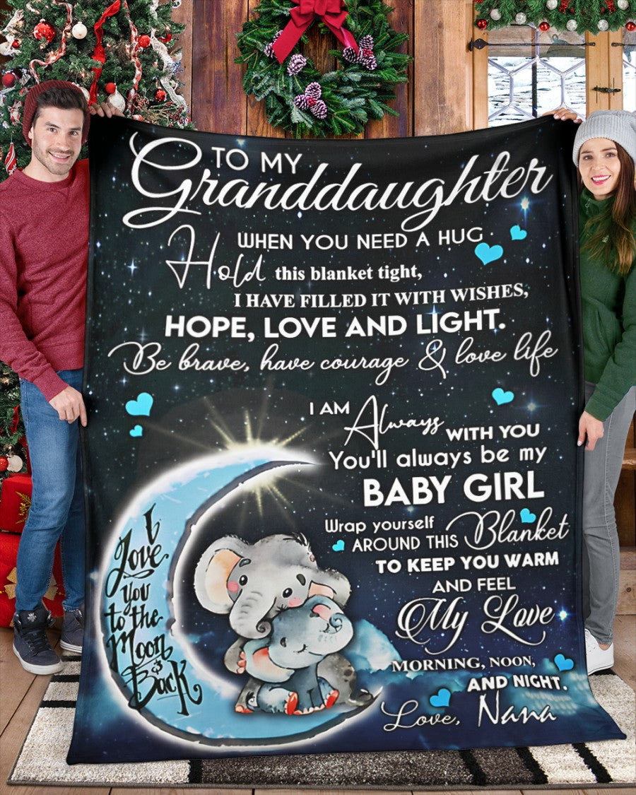 Special Gift For Your Granddaughter Blanket - From Nana (SKU-CHAU-B01)