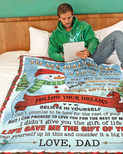 BLANKET FOR DAUGHTER FROM DAD – XMAS GIFT - FULL (SKUB11-19)