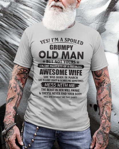 Awesome wife March - Perfect gift for your husband from wife - EBIL03 (SKU96-68-03)