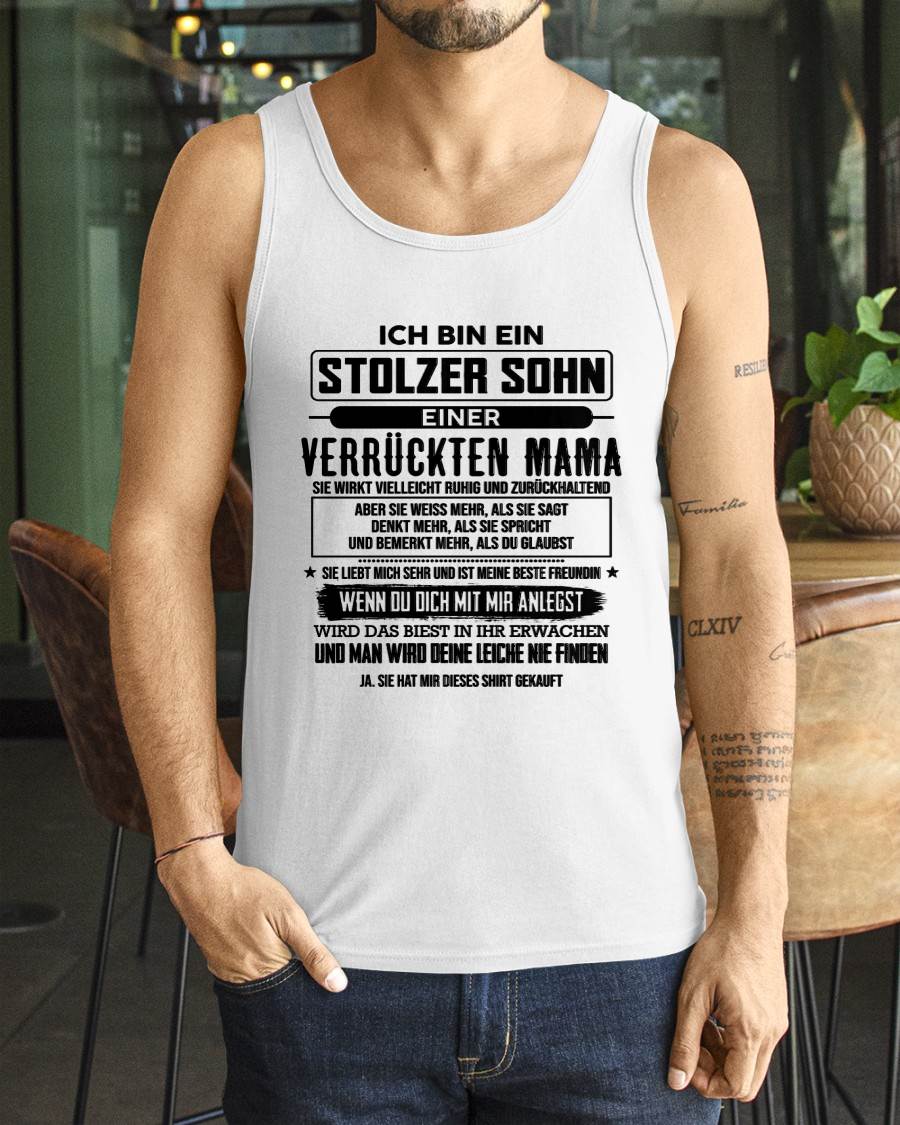 ICH BIN EIN  STOLZER SOHN  EINER  VERRÜCKTEN MAMA - GESCHENK FÜR DEN SOHN VON DER MAMA - DONN00 (SKU2606-282-00)