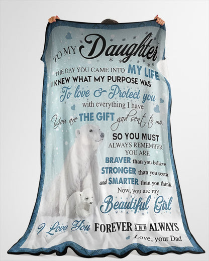 Special Gift For Your Daughter Blanket - From Dad (SKUB11-104)