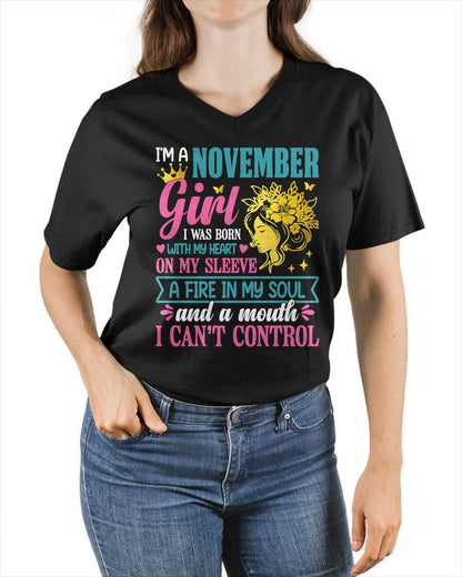 I'm A November Girl – T-Shirt For Woman – DOAN11 (SKU10-67-11)