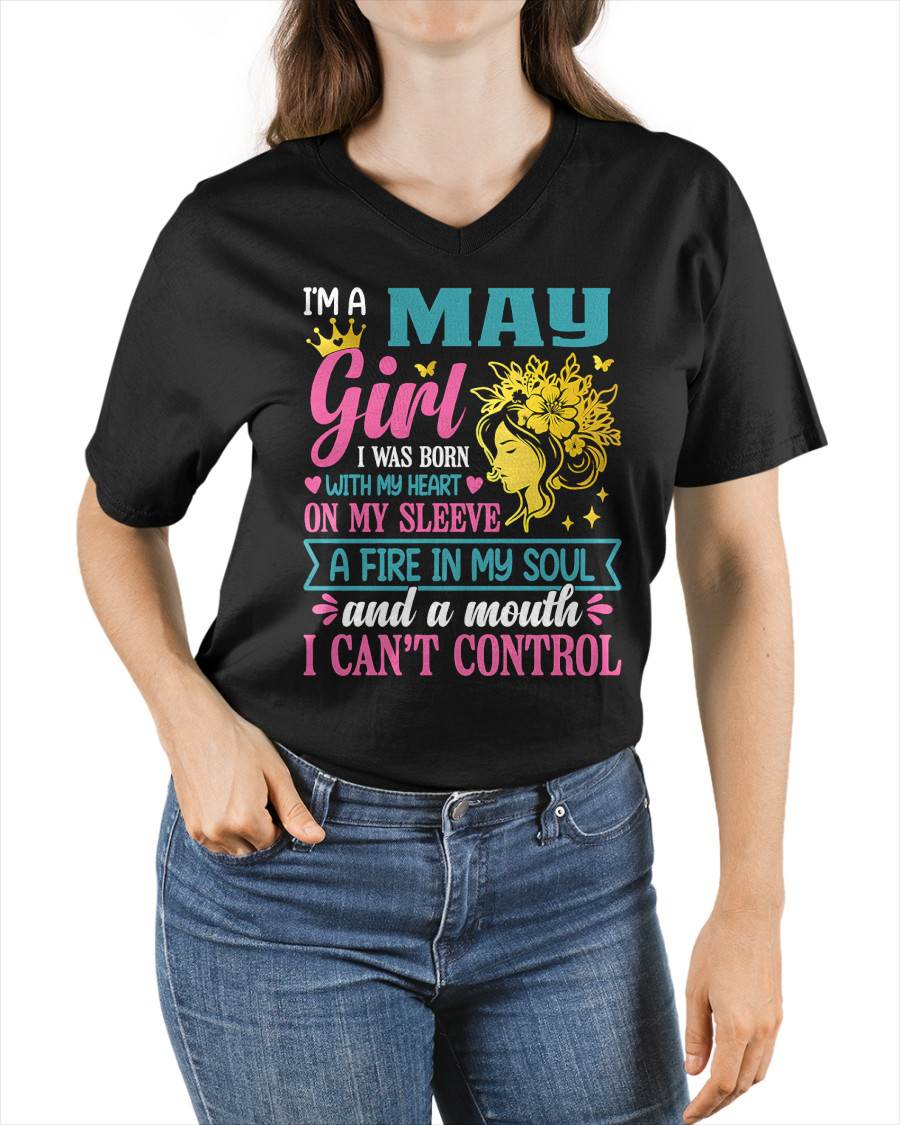 I'm A May Girl – T-Shirt For Woman – DOAN05 (SKU10-67-05)