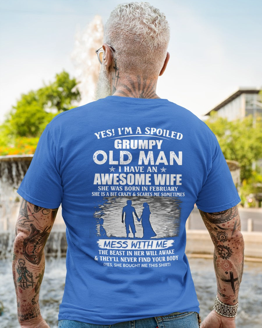 Awesome wife was born February - Gift for boyfriend, Gift for husband from wife - Perfect gift for your husband - ccdi02 (SKU10-79-02)