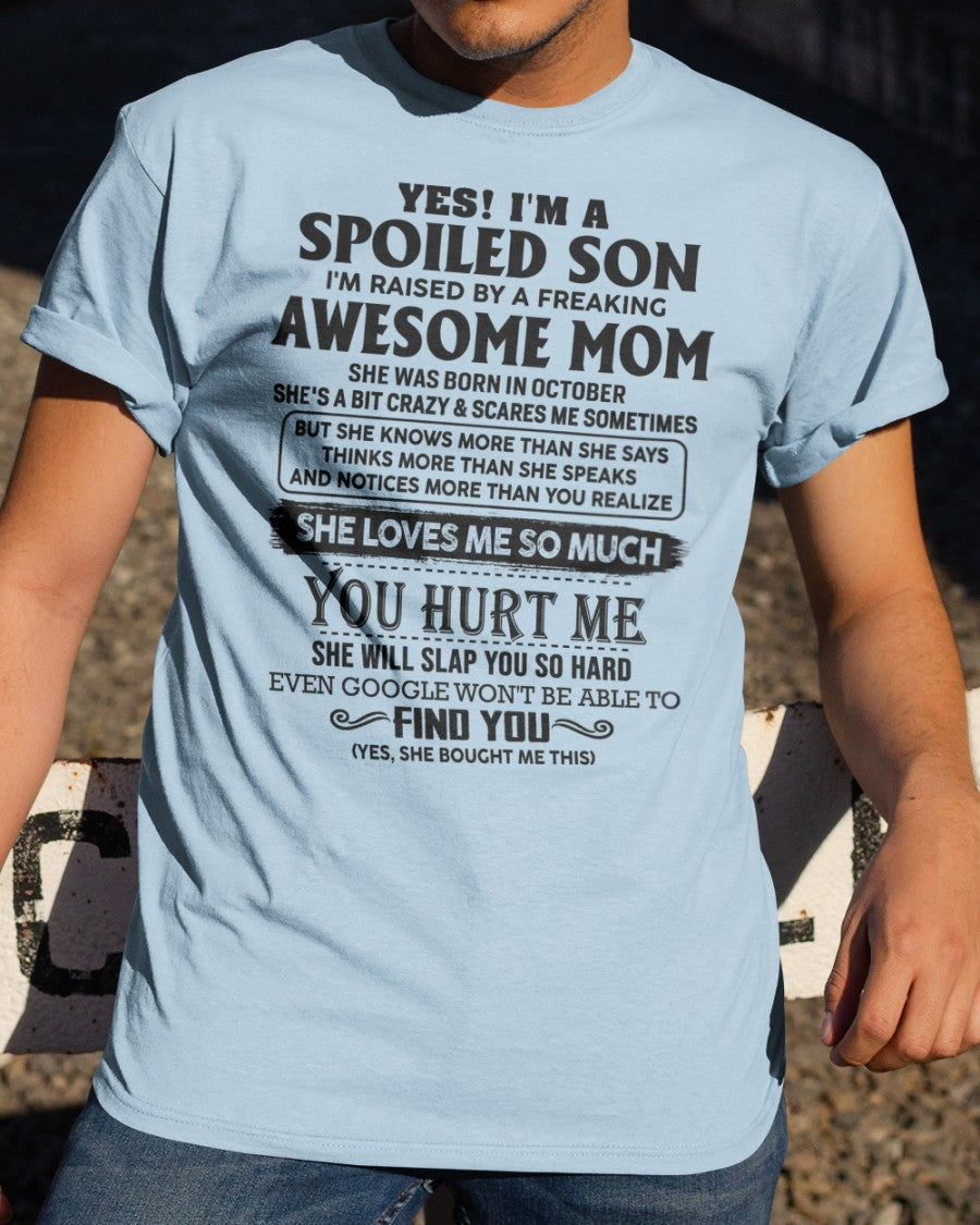 October - Awesome Mom - Perfect gift for son From Mom - ebil10 (SKU-SPW-10)