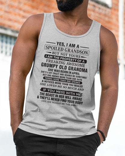 Yes I’m A Stubborn Grandson T-Shirt – Birthday Gift From April Grandma / Woman - EBIL04 (SKU10-171-04)