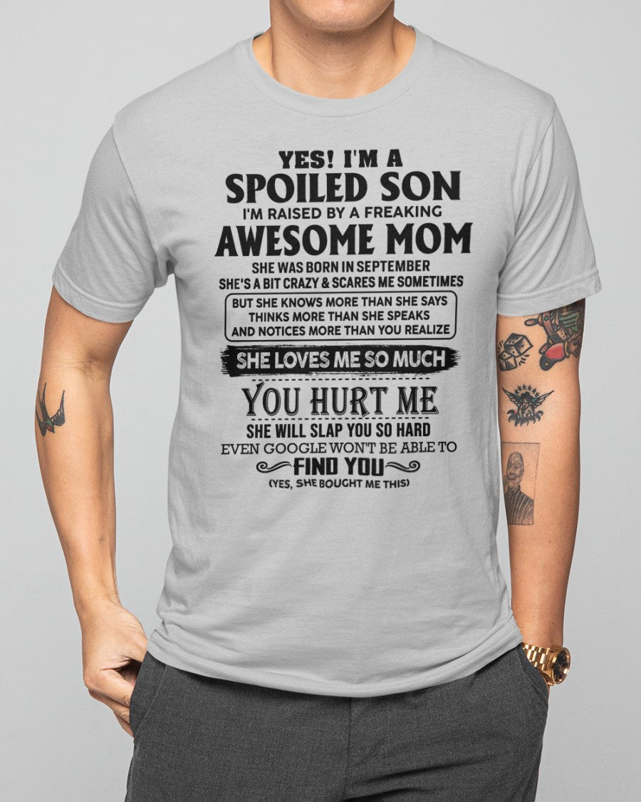 September - Awesome Mom - Perfect Gift For Son From Mom - ebil09 (SKU-SPW-09)