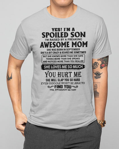 September - Awesome Mom - Perfect Gift For Son From Mom - ebil09 (SKU-SPW-09)
