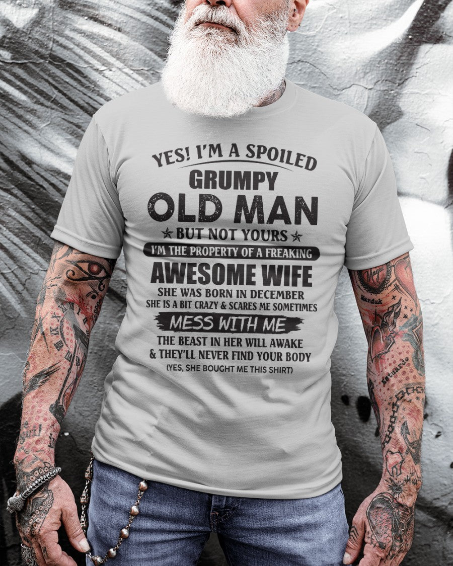 Awesome wife December - Perfect gift for husband from wife - EBIL12 (SKU96-68-12)