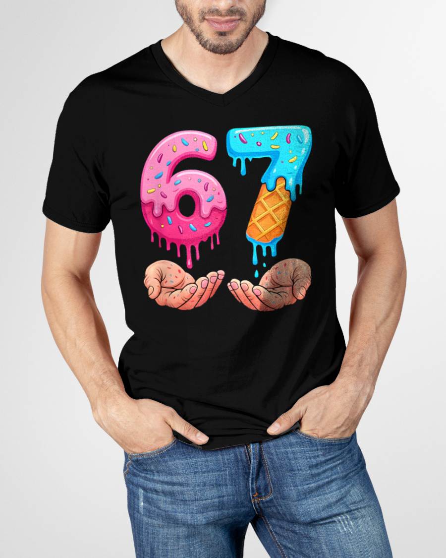 ICE CREAM 6 7 - UNISEX MEME T-SHIRT - EBIL00