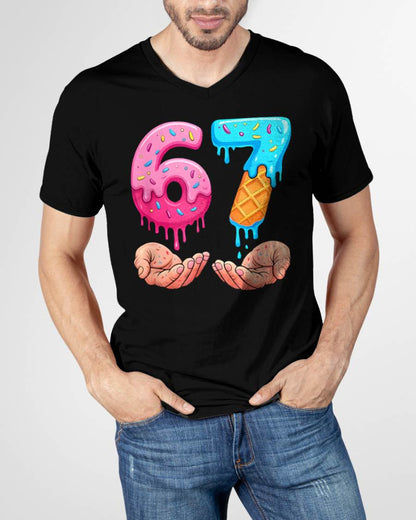 ICE CREAM 6 7 - UNISEX MEME T-SHIRT - EBIL00