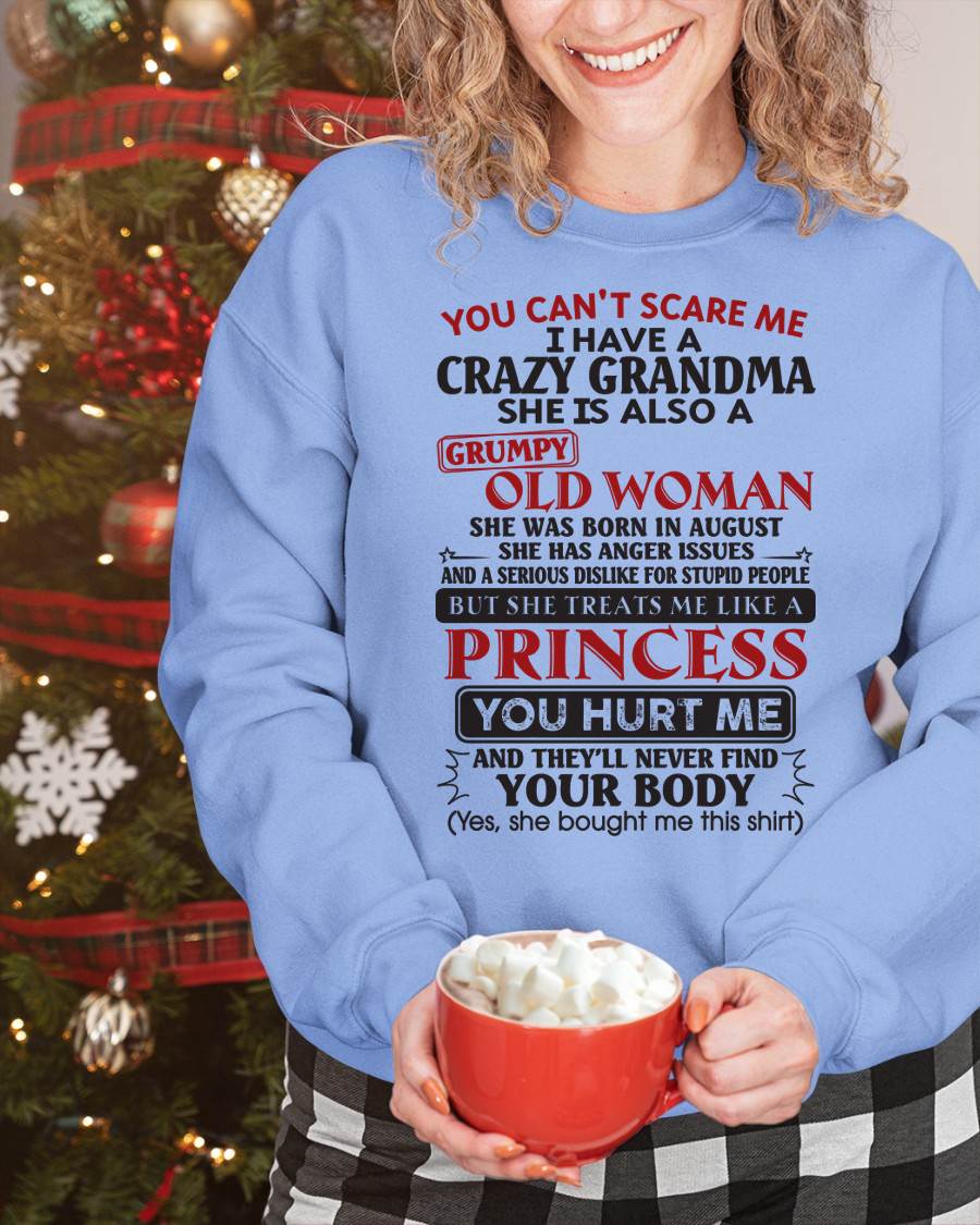 August - You Can't Scare Me - Gift For Grandson And Granddaughter From Grandma - DOAN08 (SKU10-76-08)