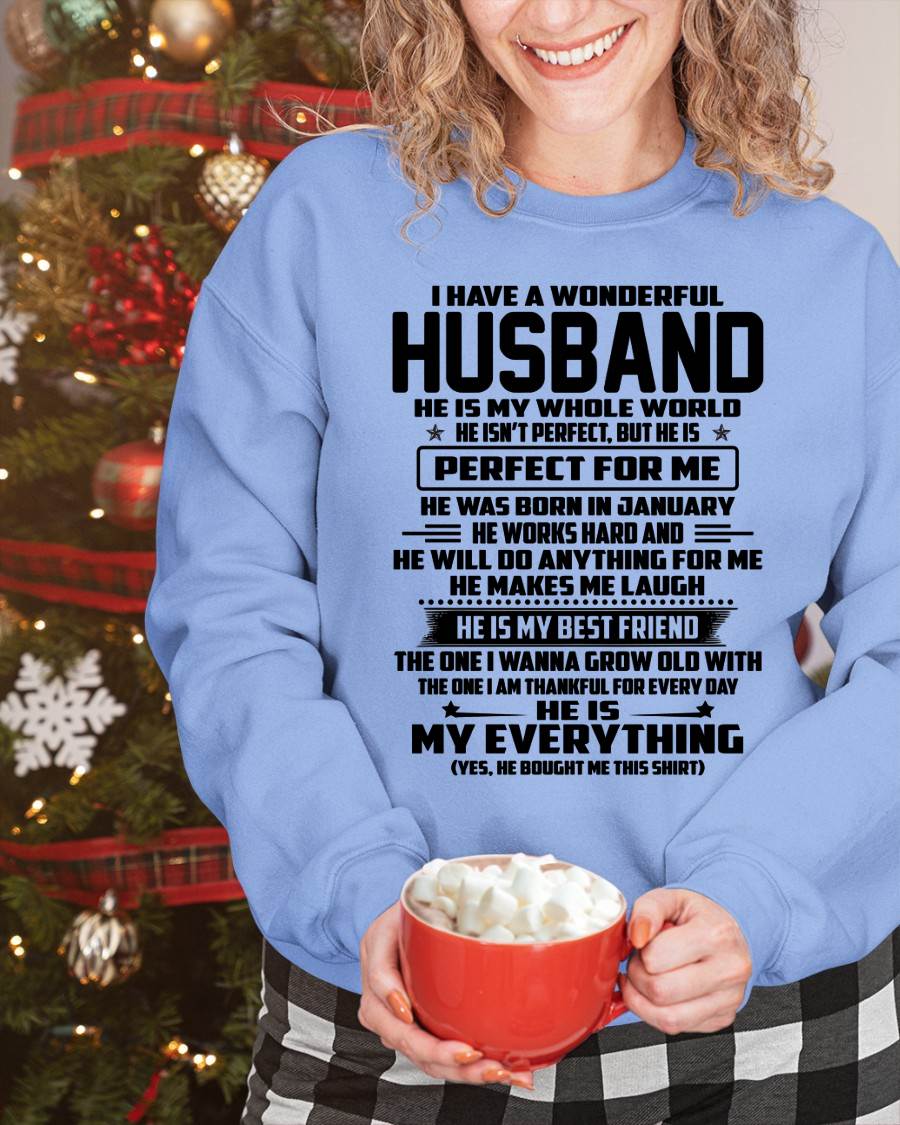 January - I Have A Wonderful Husband – Gift For Wife From Husband – DOAN01 (SKU12-314-01)