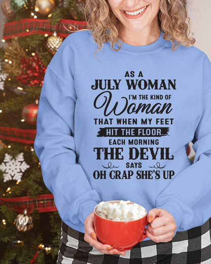 AS A JULY WOMAN – T-SHIRT FOR WOMAN – DOAN07 (SKU26T-01-36-07)