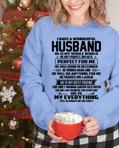 December – I Have A Wonderful Husband – Gift For Wife From Husband – DOAN12 (SKU12-314-12)