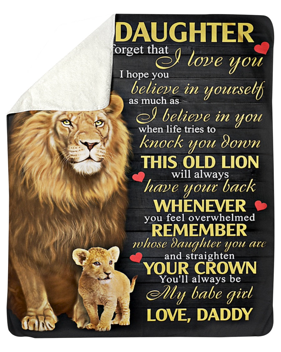 Gift For Daughter From Dad - Lion Blanket