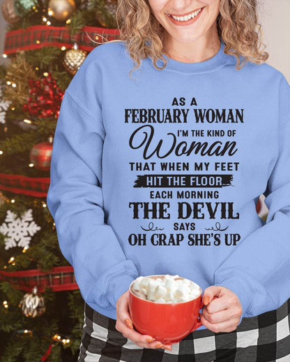 AS A FEBRUARY WOMAN – T-SHIRT FOR WOMAN – DOAN02 (SKU26T-01-36-02)
